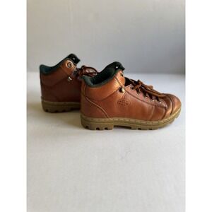 Vintage Y2K Skechers Chunky Ankle Boots Leather Lace Up Brown Shoes Mens Size 6